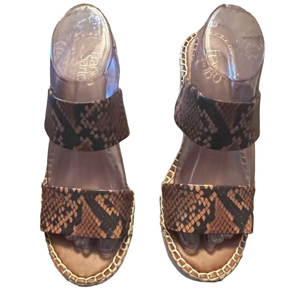 Franco Sarto Nora Espadrilles Brown Snake Print NEW Size 9 - Picture 3 of 10